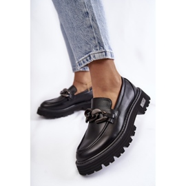 Sapatos Femininos de Couro Big Star KK274498 Preto 2