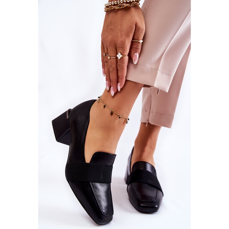 Sapatos de couro elegantes La.Fi 230033B-PU preto 1