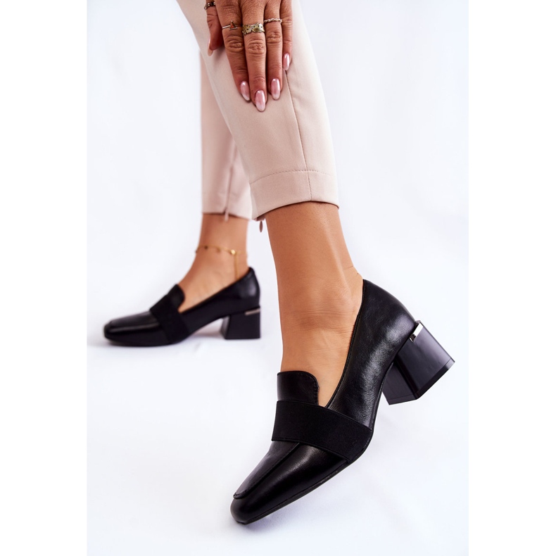 Sapatos de couro elegantes La.Fi 230033B-PU preto 2