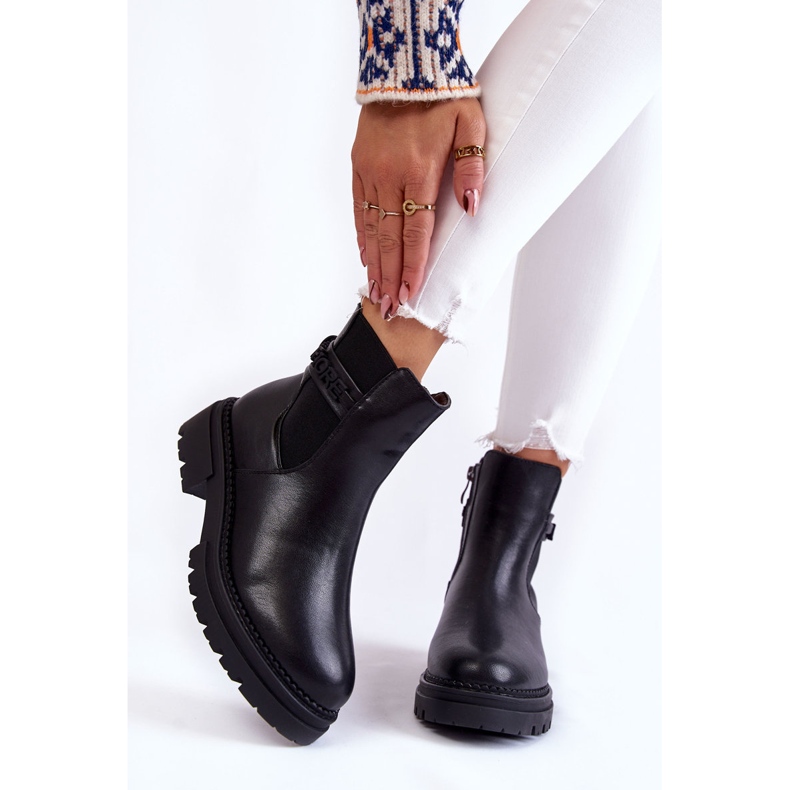 Botas Femininas La.Fi 250005B-PU Preto 1