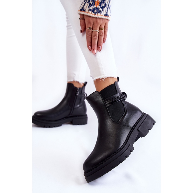 Botas Femininas La.Fi 250005B-PU Preto 2