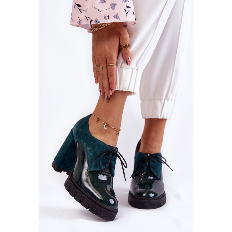 PA2 Botas elegantes em camurça na plataforma Green Carisa verde 1