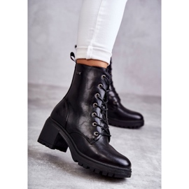 Vinceza Botas femininas de salto alto quentes pretas Grethe preto 1
