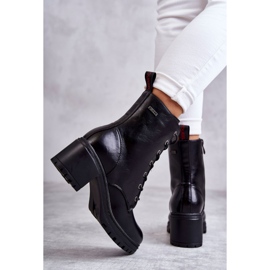 Vinceza Botas femininas de salto alto quentes pretas Grethe preto 3