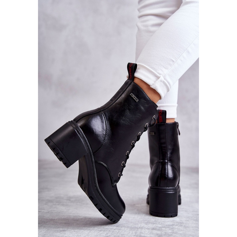 Vinceza Botas femininas de salto alto quentes pretas Grethe preto 3
