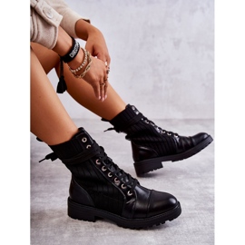 PG1 Botas femininas com meia amarrada Livaro preto 3