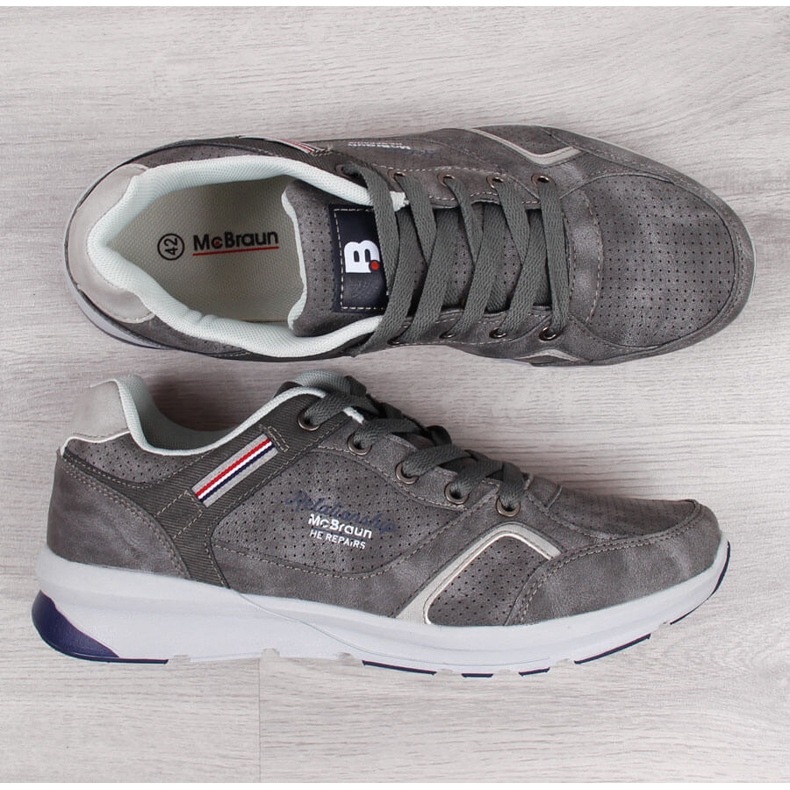 Tênis esportivo masculino cinza McBraun 1
