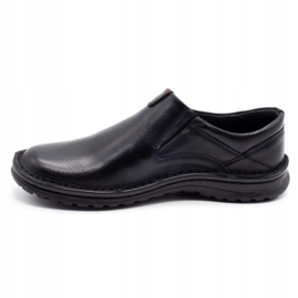 Joker Mocassins de couro preto masculino 382 1