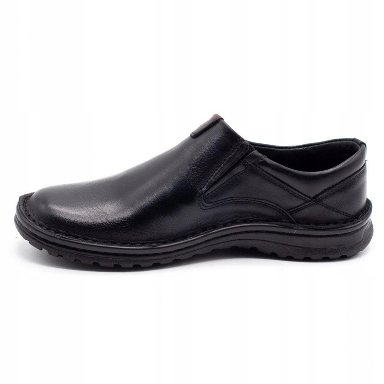 Joker Mocassins de couro preto masculino 382 1