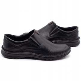 Joker Mocassins de couro preto masculino 382 4