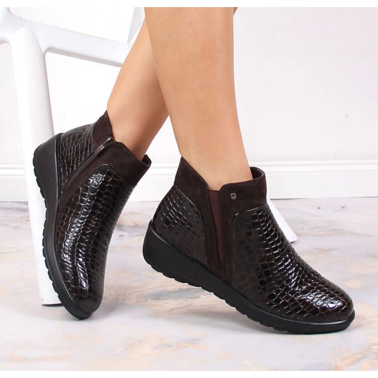 Botins com crochê isolado T.Sokolski W SCA176B marrom 1
