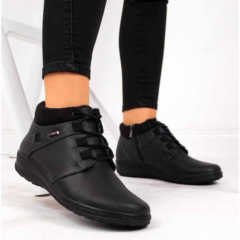 Botas de couro com isolamento Helios W H521A preto 2