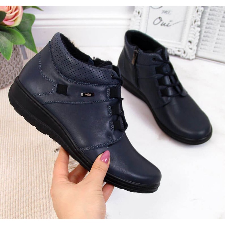 Botas de couro com isolamento Helios W H521B azul marinho 1