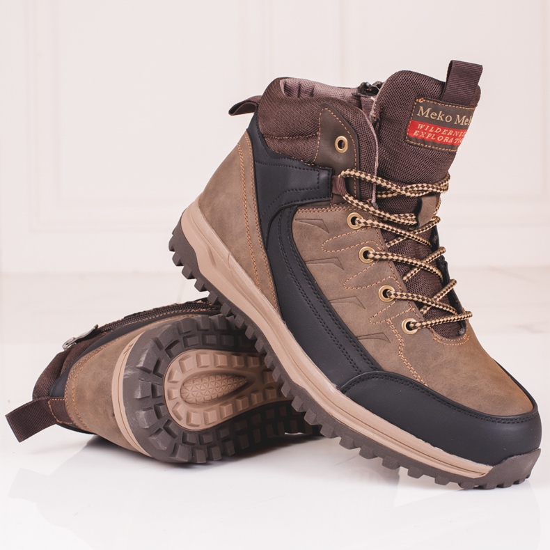 SHELOVET Botas altas castanhas de homem marrom 1