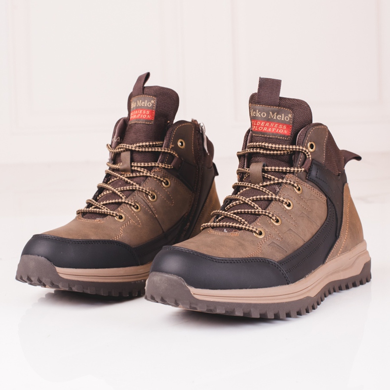 SHELOVET Botas altas castanhas de homem marrom 2