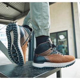 Sapatos de homem castanhos Rieker U0161-42 1