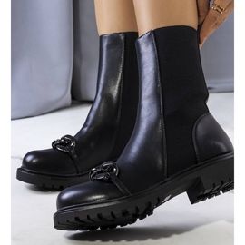 PA1 Botas pretas com corrente Tubre preto 1
