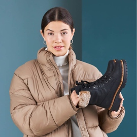 Botas de mulher Rieker 72630-00 pretas com pelo preto 2 Botas de mulher Rieker 72630-00 pretas com pelo preto 2