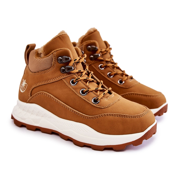 Botas quentinhas para criança Camel Otto castanho 1