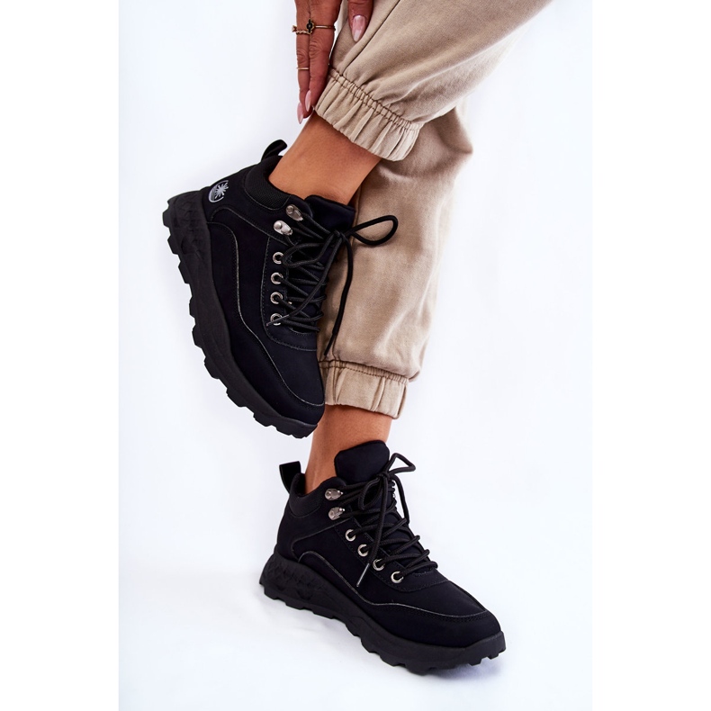 Sapatos de trekking femininos Otto pretos quentes 2