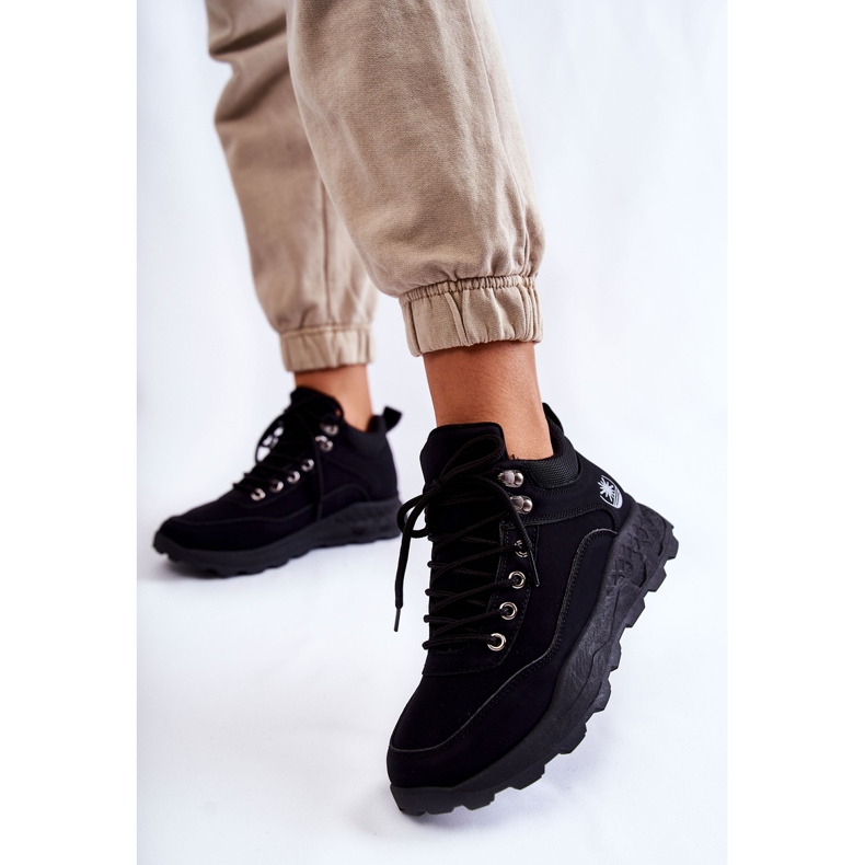 Sapatos de trekking femininos Otto pretos quentes 1