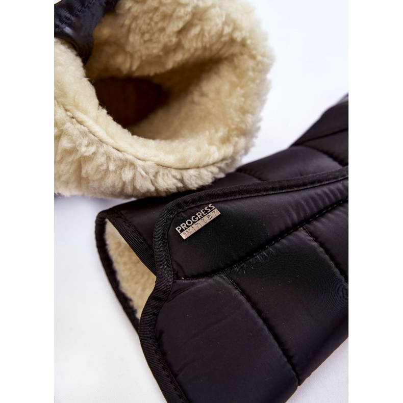 Botas de neve femininas com velcro Progress PROGJ-22-128 preta preto 2