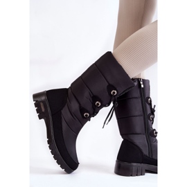 Botas de neve quentes e quentes Progress PROGJ-20-07 Preto 2