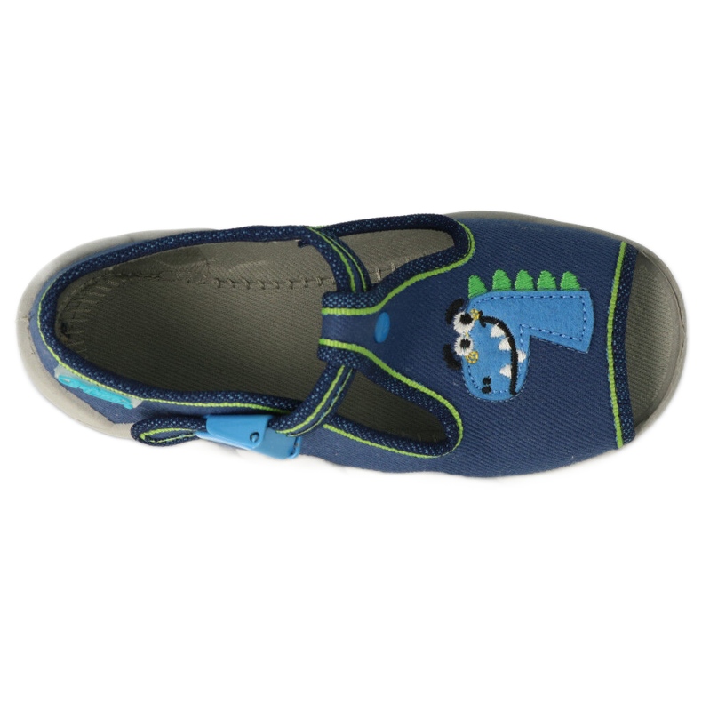 Chinelos infantis Befado com fecho 217P116, azul marinho 1 Chinelos infantis Befado com fecho 217P116, azul marinho 1