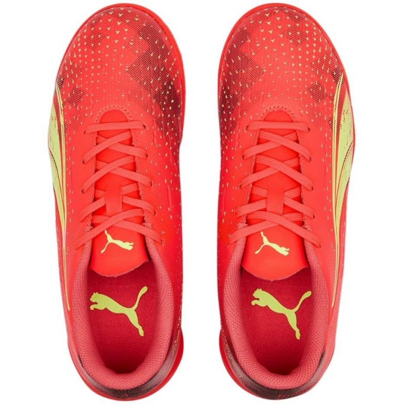 Chuteiras de futebol Puma Ultra Play It Jr 106927 03 vermelho laranjas e tintos 1 Chuteiras de futebol Puma Ultra Play It Jr 106927 03 vermelho laranjas e tintos 1