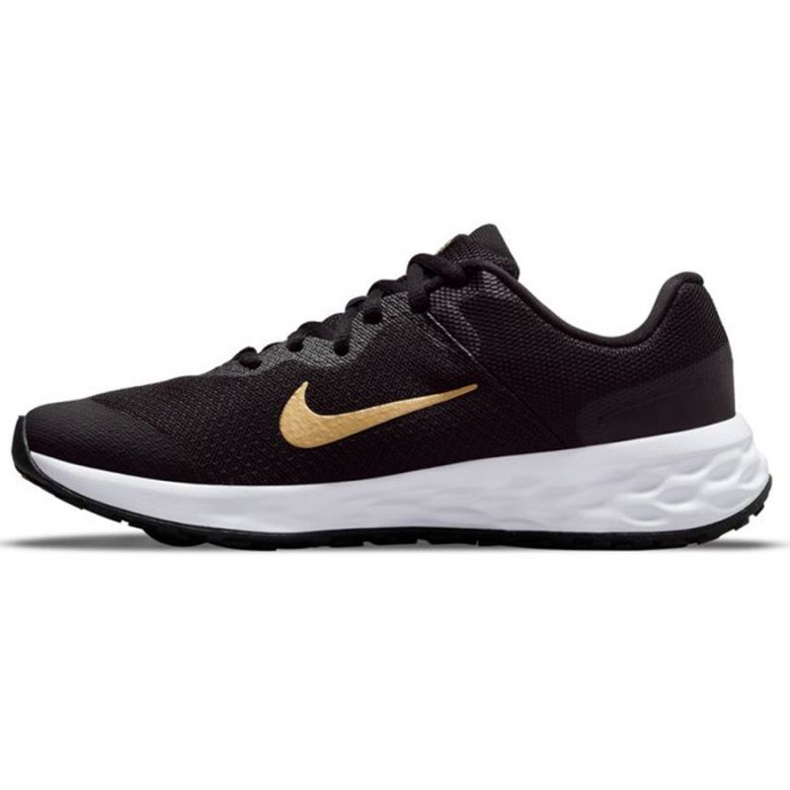 Tênis de corrida Nike Revolution 6 Jr DD1096 002 preto dourado 1