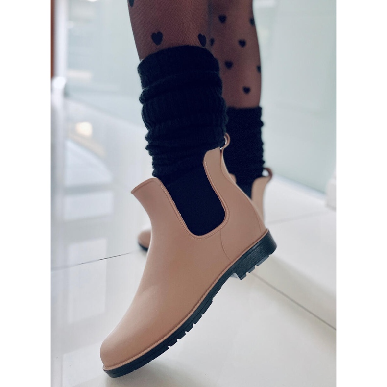 BM Galochas femininas Jodhpur Foxy Khaki bege cáqui 2