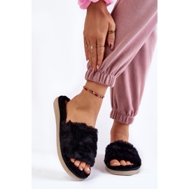 Chinelos para casa Chinelos com pele Inblu EK-05-014 Preto 2