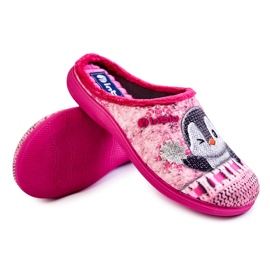 Chinelos femininos femininos pinguins inblu EC-81-023 rosa 1