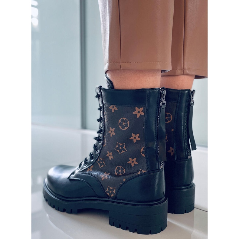 BM Botas de trabalho femininas Voice Black marrom preto 1