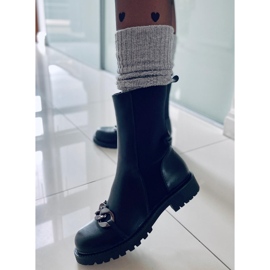 BM Botas femininas com cabedal flexível Corrin Black preto 1 BM Botas femininas com cabedal flexível Corrin Black preto 1