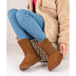 Botas de neve altas castanhas de mulher Big Star KK274616 marrom 1