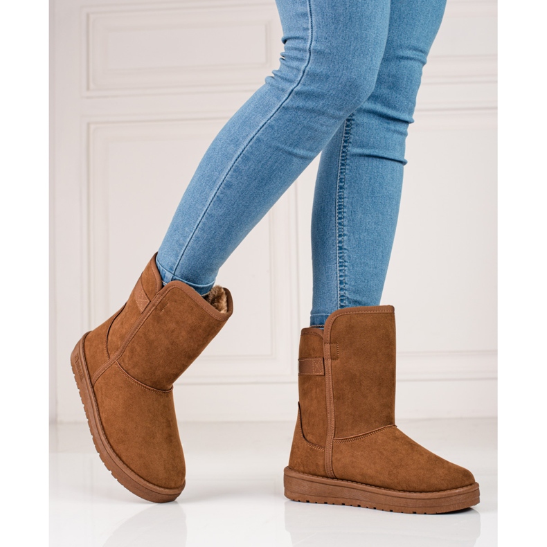 Botas de neve altas castanhas de mulher Big Star KK274616 marrom 2