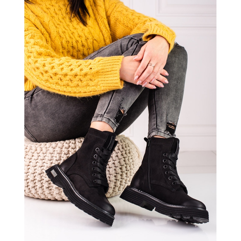 Botas de camurça preta Big Star KK274503 preto 2