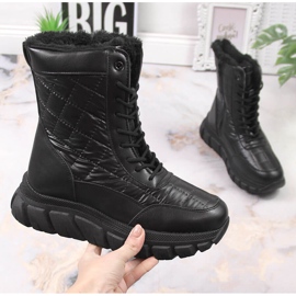 Botas de neve de mulher com pelo preto Vinceza 1 Botas de neve de mulher com pelo preto Vinceza 1