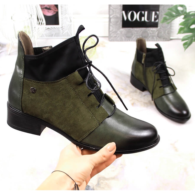 Botas slip-on femininas com isolamento Jezzi verde 1 Botas slip-on femininas com isolamento Jezzi verde 1