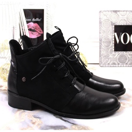 Botas femininas isolantes pretas com salto plano Jezzi preto 1 Botas femininas isolantes pretas com salto plano Jezzi preto 1
