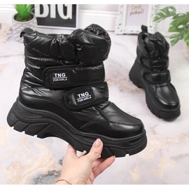 Botas de esqui de velcro pretas para adolescentes Potocki preto 1