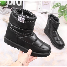 Botas de neve preta metalizada de mulher Potocki preto 1