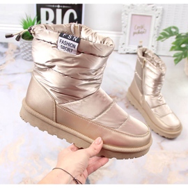 Botas de neve metalizadas de mulher Potocki dourado 1