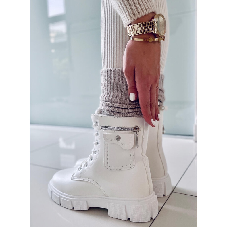 BM Botas rasas com cadarço Bravery White branco 2