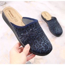Chinelos Inblu azul marinho para mulher confortáveis ​​com estampa de leopardo 2