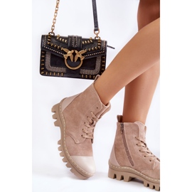 S.Barski Botas Femininas de Camurça Bege Margot 1