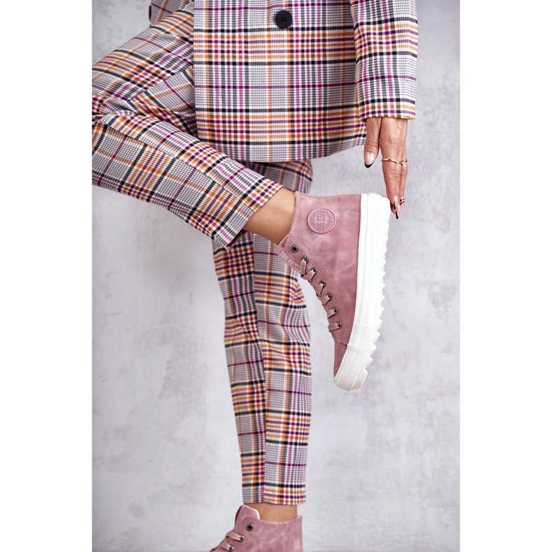 Tênis feminino Big Star rosa quente EE274113 2