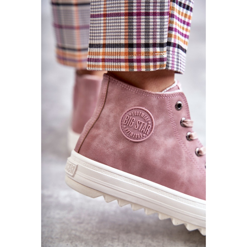 Tênis feminino Big Star rosa quente EE274113 1