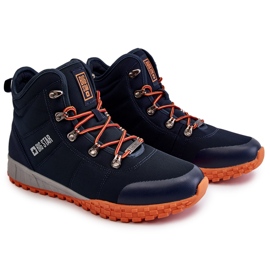 Tênis de trekking masculino espuma de memória Big Star KK174110 azul marinho 1